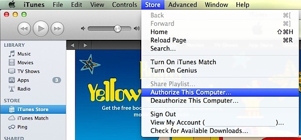 How to Authorise Computer For iTunes